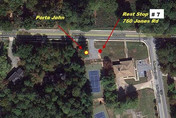 Rest Stop 7 Bike Roswell Jones Rd Fire Station MILE Marker: 92.1, 53.2, 36.