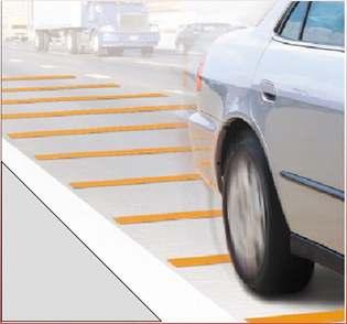 Removable Orange Rumble Strips Alert motorists of a work zone Benefits: Highly visible