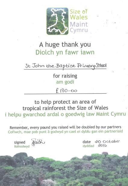 Showing We Care Saving the Rainforest Once again a big thank you