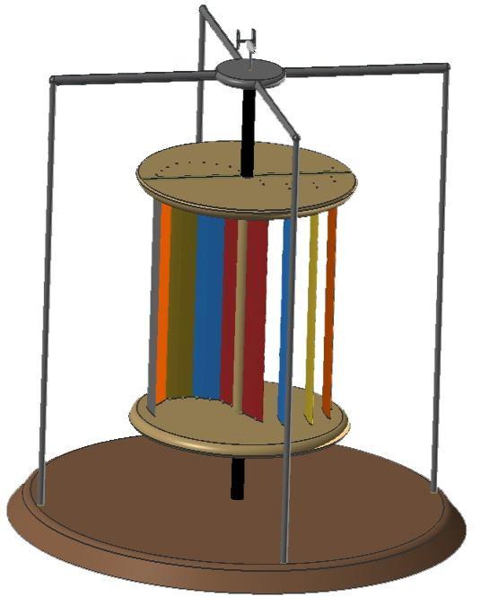 106 Fig: 4.25 Assembled model of Vertical Axis Wind Turbine 4.3 EXPERIMENTAL SETUP AND ITS DESCRIPTION Investigation requires a wind tunnel since it produces air at constant velocity.
