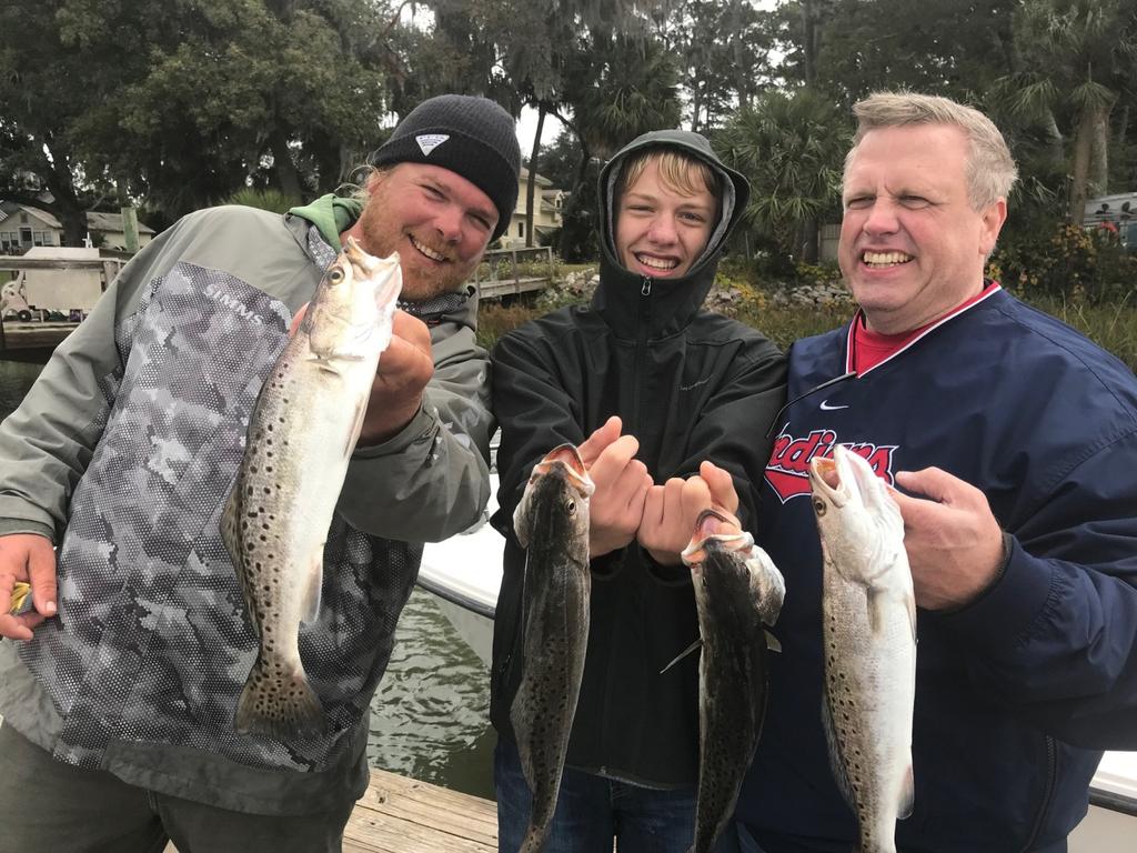 While inshore fishing with under some really windy and flooding tide situations Ben Lance and his father Mitch (both Raleigh, NC) had a blast! Why? Because they picked fishing over shopping!