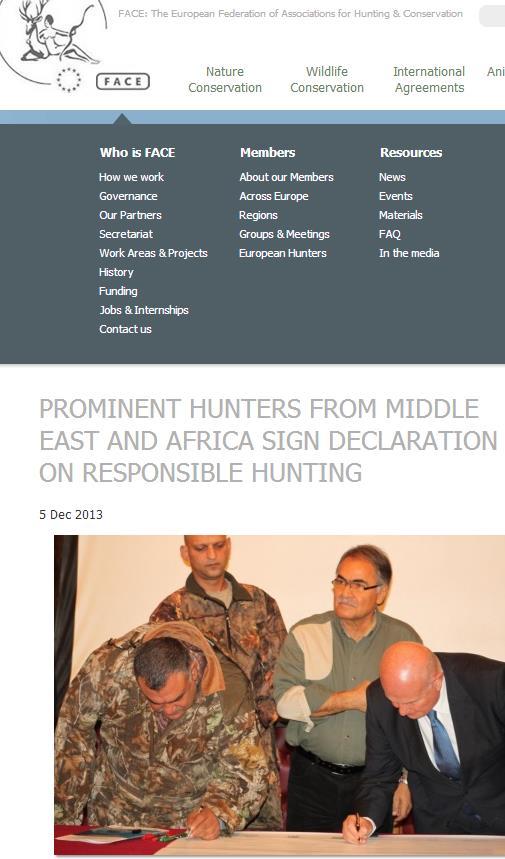 Activities related to IKTT FACE provides awareness raising and advice on regulation of hunting at international level and setting up partnerships to tackle wildlife crime.