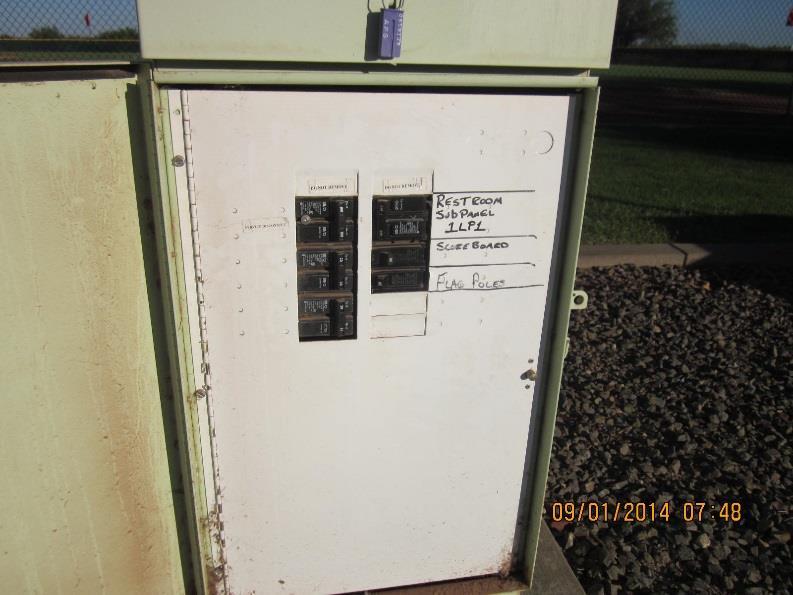 The panel is controlled by a 15 amp circuit
