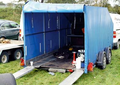Trailers, awnings & motorhomes Home-built fabric cover Take a look around any Paddock and you ll see a variety of trailers.