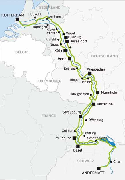 The first certified route EuroVelo15 Rhine Cycle Route The EuroVelo 15 Rhine