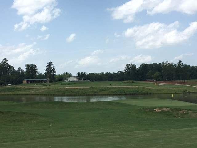 The new clubhouse will be located to between the putting green and the pavilion and will have a beautiful view of the new (old)#1 tee box and Lake Bartram Trail.