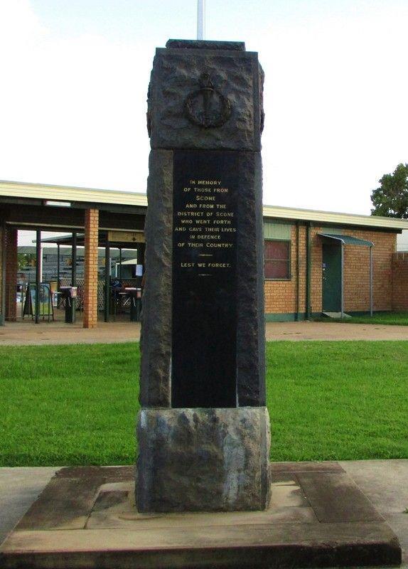 A. Boyd is remembered on the Scone War Memorial located in front of War Memorial Pool, New England Highway &
