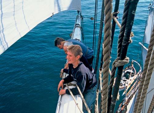We focus on sailing as much as possible, although weather conditions may force us to utilise the engine sometimes.