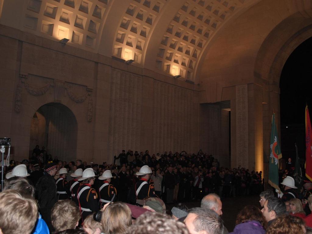Menin Gate, Ypres, Belgium We all went to the ceremony at night and marched through the Menin