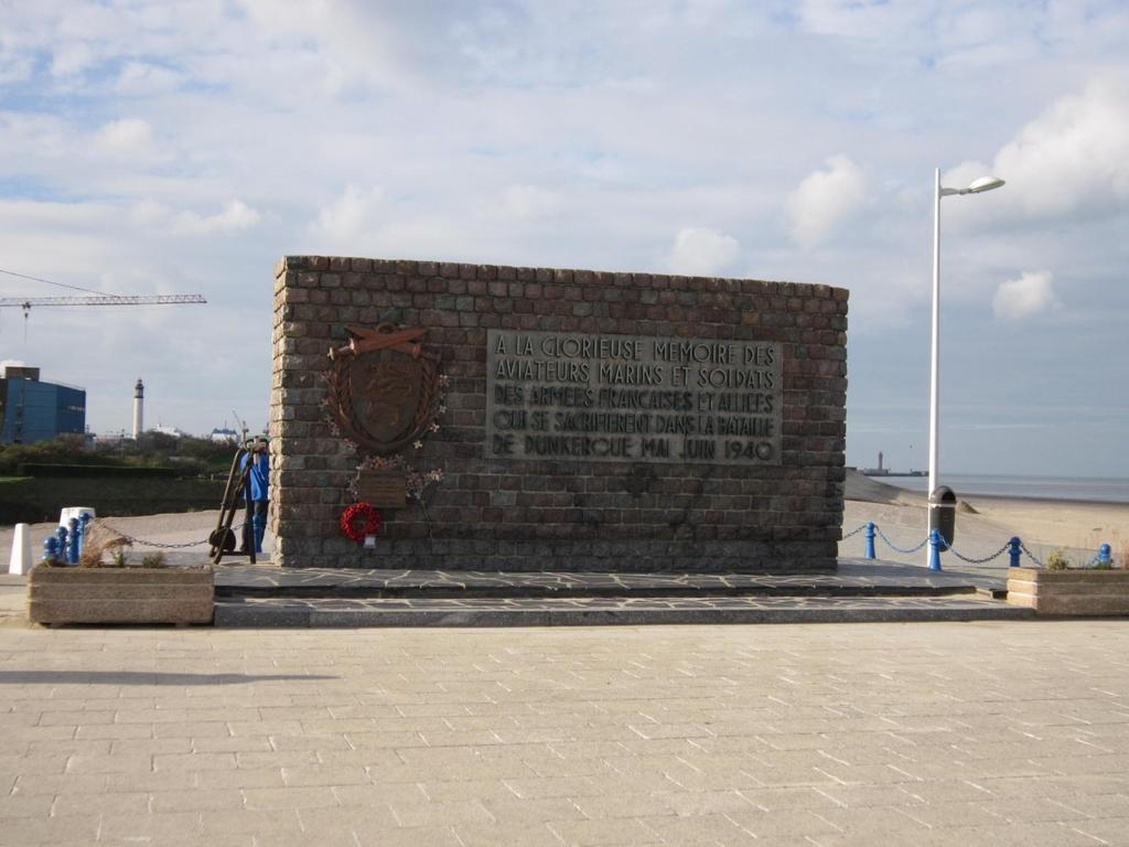 World War Two. Dunkerque, France Memorial at Dunkerque where 340,000 soldiers were evacuated from the beach.