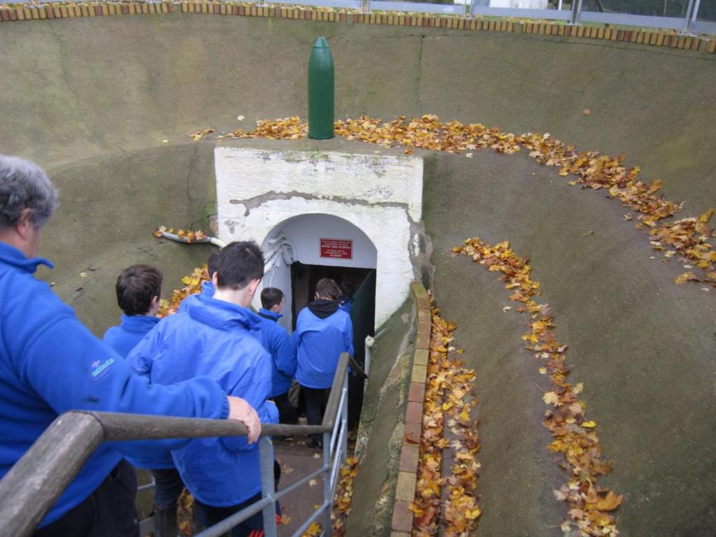 World War One. Vimy Ridge, Belgium Entering the tunnels at Vimmy Ridge. They went eight metres under ground and were nearly a mile long.