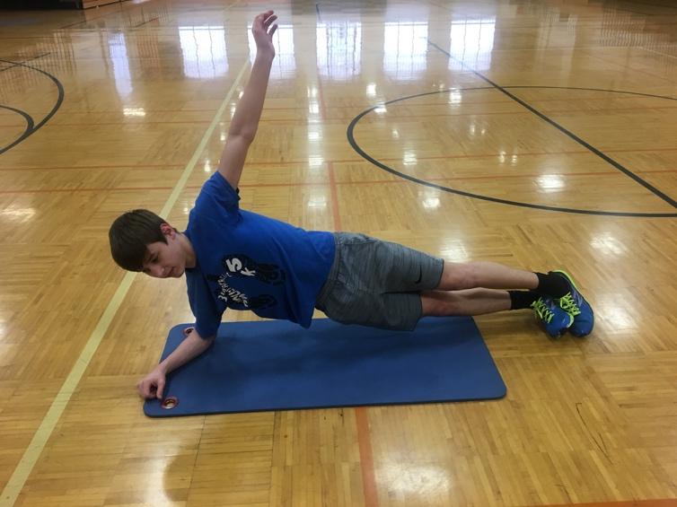 Station # : Side Plank Rotations (Right and