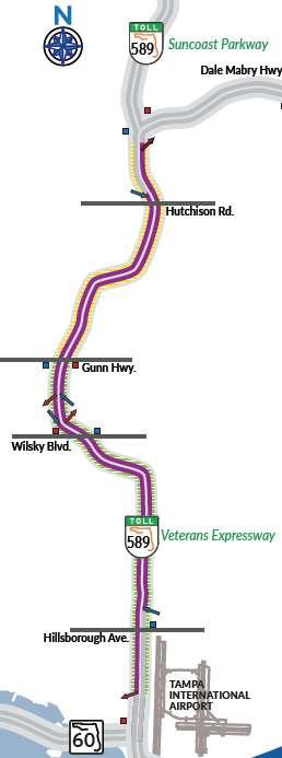 Volume (vph) Veterans Express Lanes Segment 1 (SR 60 to Gunn Hwy) Opened on 12/09/2017 Segment 2 (Gunn to Dale Mabry