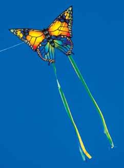 95 Classic Hata Classic Hata Gunther Butterfly Butterfly kite flies smooth as silk Made of lightweight polyester fabric that looks, feels and flies like silk, this is one of our most popular kites.