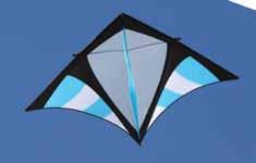 of the wind when other deltas get pushed down by it. The highest kite in the sky in 5 to 18 mph winds. 6-10 x 3-10. 6.9-oz. 53 case. Use 50-lb.