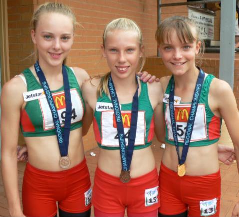 Renee Hardy - U12 Girls: 1500m Walk Riley Howarth - U12 Boys: 400m, 800m. Kiara Ison - U13 Girls: Long Jump, 200m Hurdles, 100m, 200m.