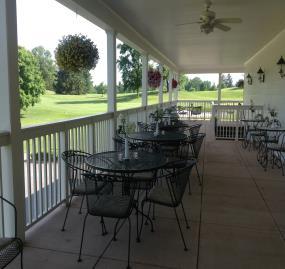 The dining room features views of the 10 th & 18 th holes, which make for a perfect backdrop for your date