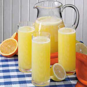 Gently stir in soda. Serve in chilled glasses. Yield: 4 quarts. Link: http://www.tasteofhome.