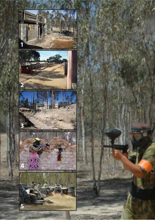 THE FIELDS Echuca Paintball - Splat Attack boasts over 25 different fields, featuring forts & trenches, buildings & structures, natural open bush land and much, much more... 1.