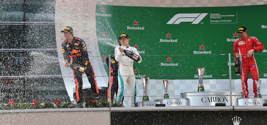 trophy presentation ceremony at the end of the race