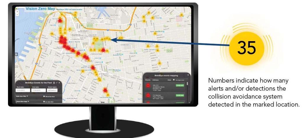 The Shield+ Telematics System has the ability to track bus routes and identify where there have been detections and alerts.