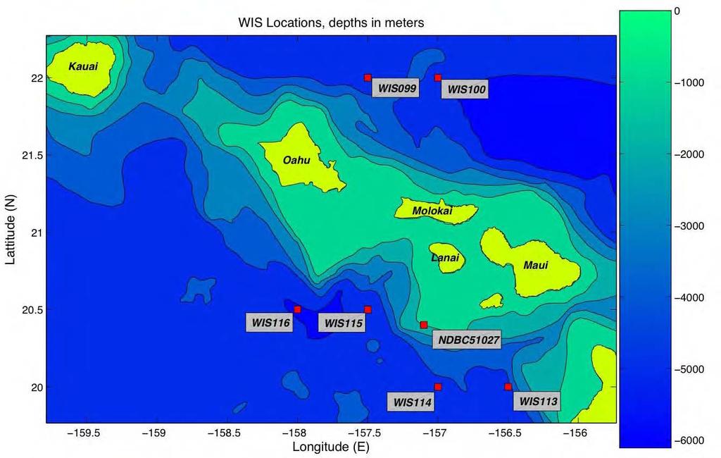 Wave Transformation WIS Hindcast Data 11 WIS Pacific Hindcast available for 1980 2004 Stations 113, 114, 115,116