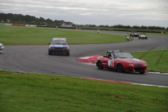 A number of competitors took advantage of a practice on the Saturday by entering the all comers race, while others like new boys Sgt Andy Holborn (RAF) and Cpl Neil Iceton (RAF) in the MX-5 were