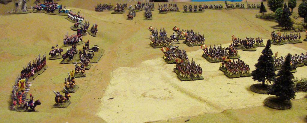 De Caldagues' Division stands ready to receive the onslaught. Spanish battalions in line await the assault.