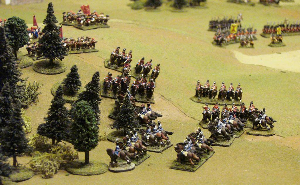 The Spanish militia took significant casualties and fled back up the hill. The Neapolitan chasseurs charge de Caldagues' militia.
