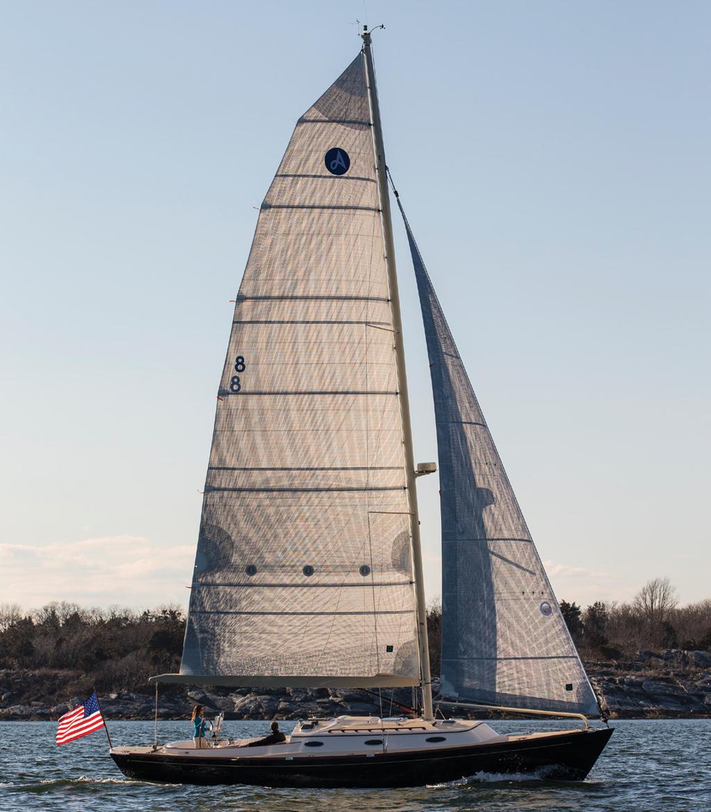 The jib boom gives proven performance for a self tacking headsail. A hidden gas spring holds Flexibility comes standard.