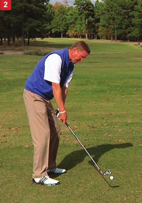If the club works in on the backswing, it will stick into the ground at impact.