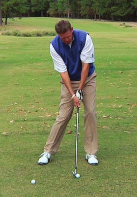 Fix Your Thin Shots 14 The Problem: If your ball position is too far forward in your stance, you will catch it thin.