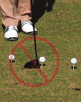 If the clubface doesn t move upward, you will hit the ball at the high part of the face.