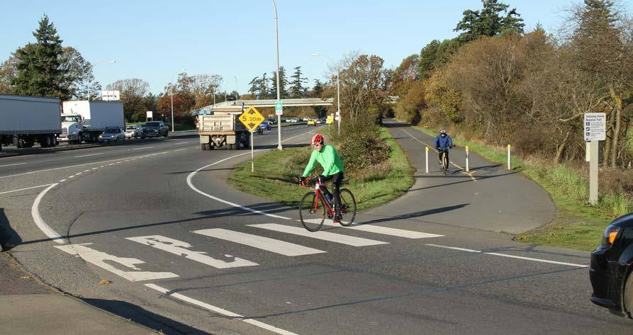 Pedestrian and Cycling Considerations Provide safe and convenient pedestrian and cycling facilities Galloping Goose Trail over or under McKenzie Replace pedestrian