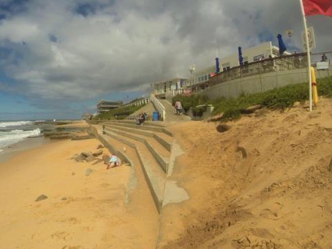 As you would know the beach has been smashed during winter and a lot of sand has disappeared - so much so that for the start of the season we'll need to access the beach from the ramp near Dixon Park