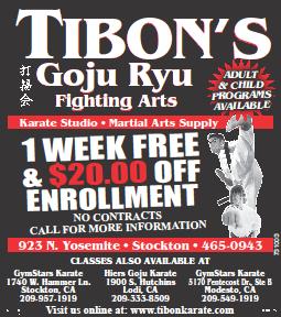 Tibon s Goju Ryu Fighting Arts Advertisement in your Stockton Record. Pass on the Word Or Pass on This Coupon to your Friends!