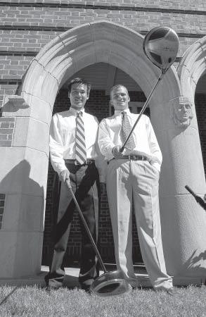 Georgia Tech Golf Head coach Bruce Heppler (right) and his seniors Chan Song (at left below) and Nicholas Thompson look for another strong NCAA Championship performance this spring.