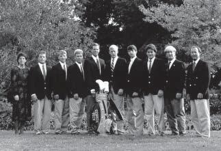 1992 1993 The 1992 ACC Championship team included: From Left to Right: Assistant Coach Kim Evans, Jimmy Johnston, Sam Hulsey, Briny Baird, Stewart Cink, Hank Smith, Wyatt Rollins, Carlos Beautell,