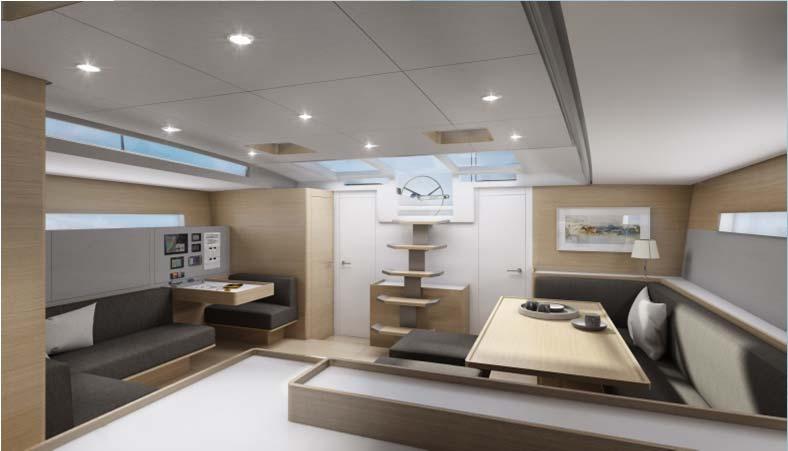 One owner suite forward, one Pullman suite starboard side, a big
