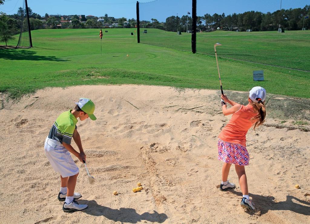 5. SAND FUN IN THE BUNKER Bunker play is typically considered a more advanced shot. Some keep the kids out till they re more competent and some let them in. I believe there s merit in both.
