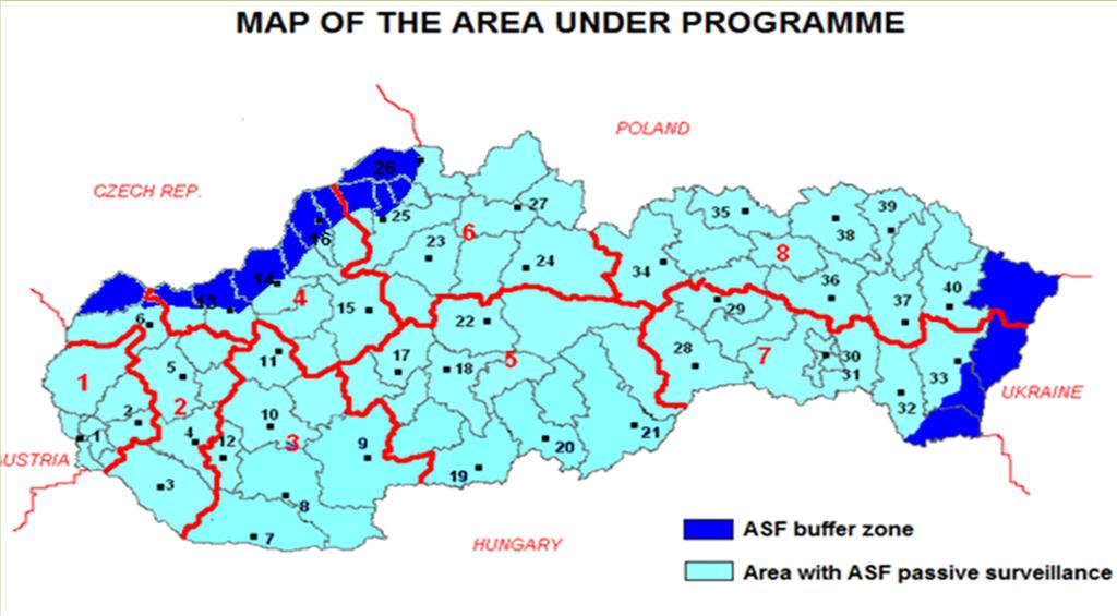 buffer zones 20-30km from Slovak Czech