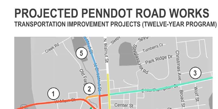 We learned that PennDOT has road projects planned in