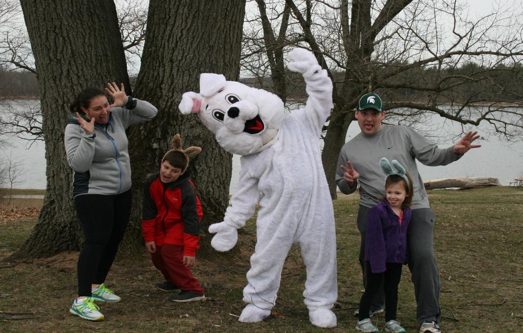 Bunny Mile Join us for this great event where participants grab their families to come RUN WITH THE BUNNY!