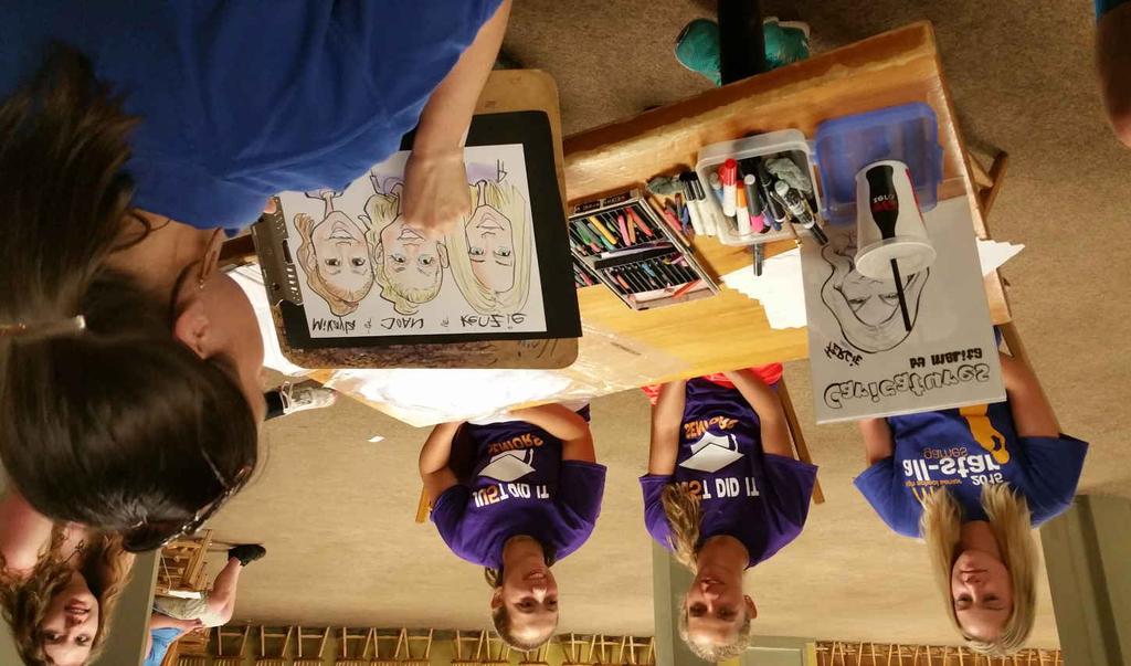 ARTISTS Caricatures are a great interacɵve form of entertainment for you and your guest. Our Face Painters can transform your party guests into their favorite super hero s, animals or characters!