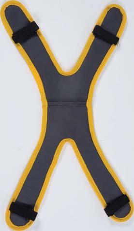 pad) Large back/lumber support for comfort BA00024 Trauma Suspension Straps For more information please see page 19 Side D rings Fall Arrest Dee s Webbing tidies (Keepers) Adjustable leg height