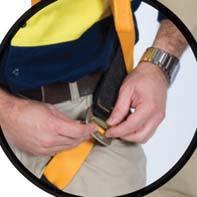 hip buckle and the right leg strap is connected to the right hip buckle.