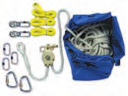 Miller Techline Temporary Static Line Kit Premium temporary horizontal rope lifeline for up to 2 workers with abrasion resistant low-stretch rope > Low stretch rope lifeline for better > Cross arm