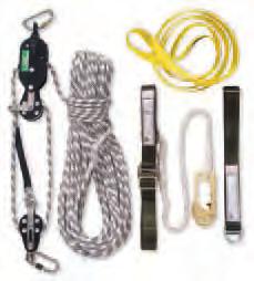 Miller Huntsman s Rescue Kit Designed for situations where a worker in a harness needs to be rescued > Complete with 8mm Kernmantle Rope and compact blocks. > Telescopic pole adjusts to a 3.6M max.