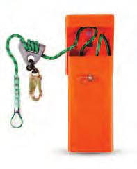 the Escape Master contains rope and a descender for emergency escape. > Highly visible load density polyethylene deployment container.