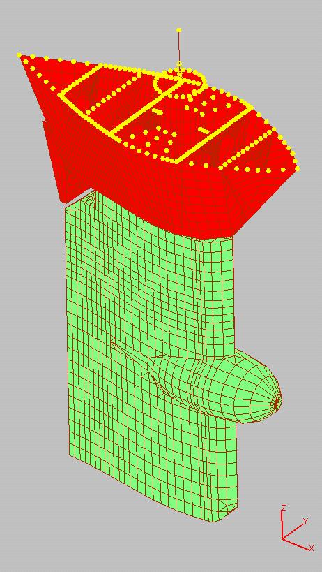 F.E. Model Rudder Stock by 3D Beam Elements.